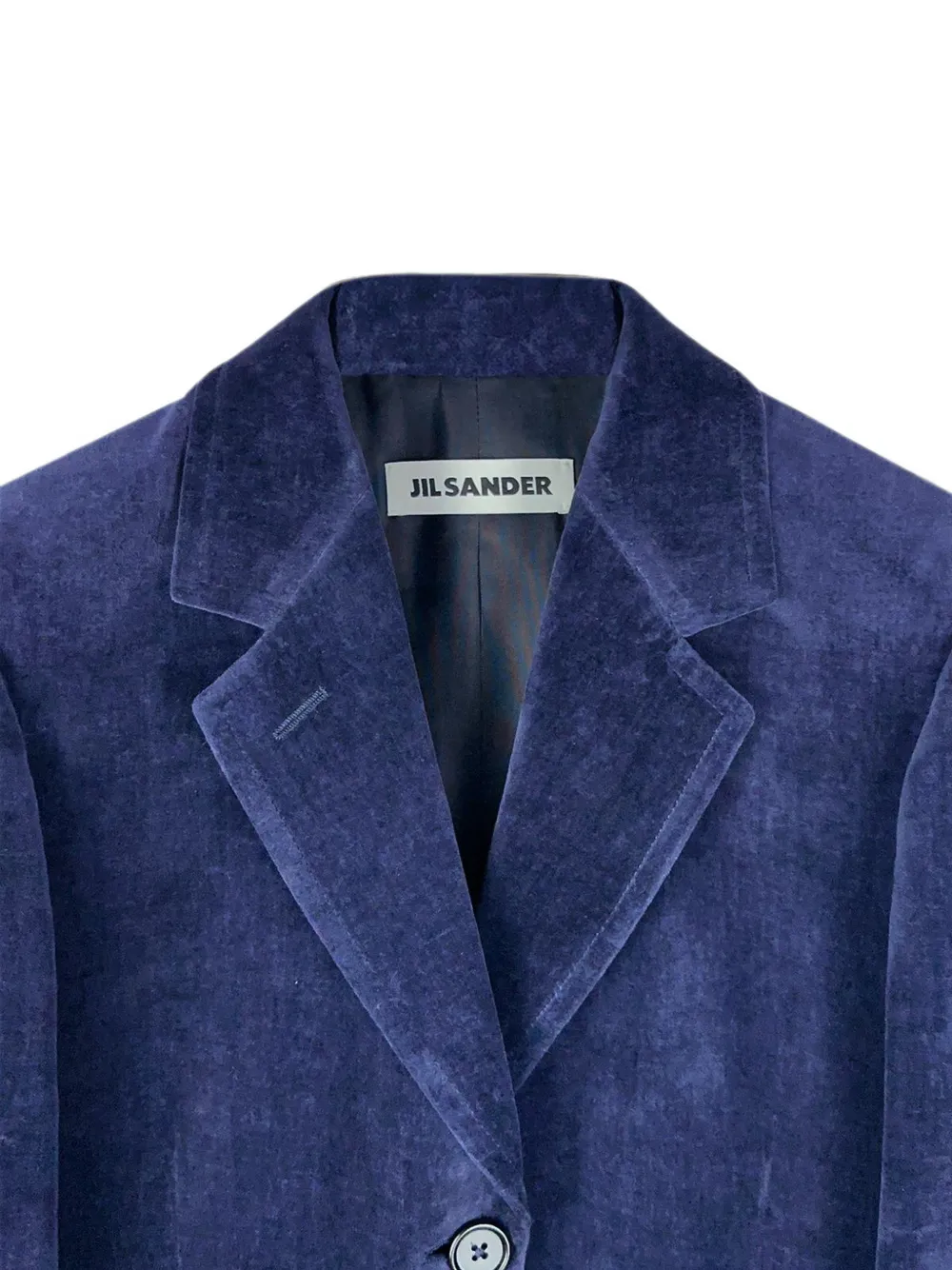 Jil Sander Jack met enkele rij knopen Blauw