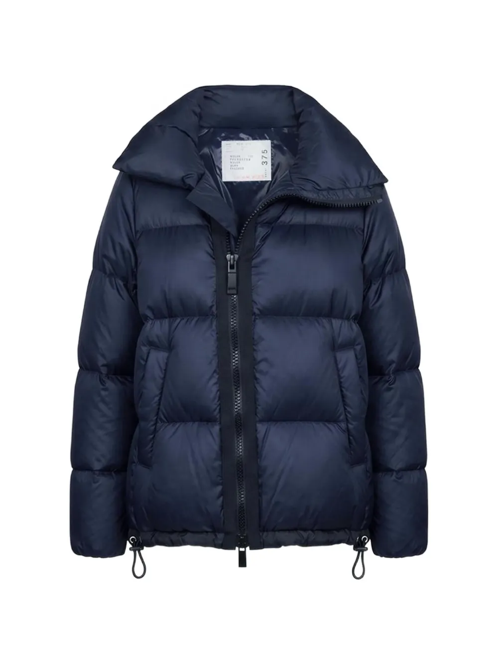 sacai quilted funnel-neck puffer jacket - Blau