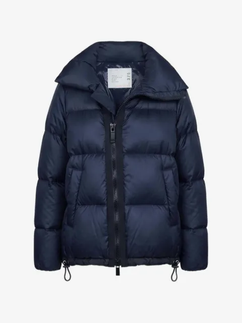 sacai quilted funnel-neck puffer jacket