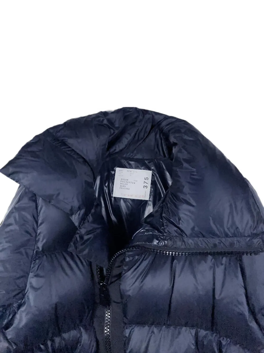 sacai Gewatteerd donsjack met trechterhals Blauw