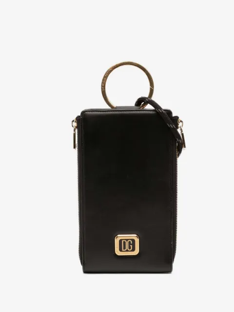 Dolce & Gabbana Pre-Owned 2020-2022 Calfskin Logo Plaque Strapped Wallet shoulder bag