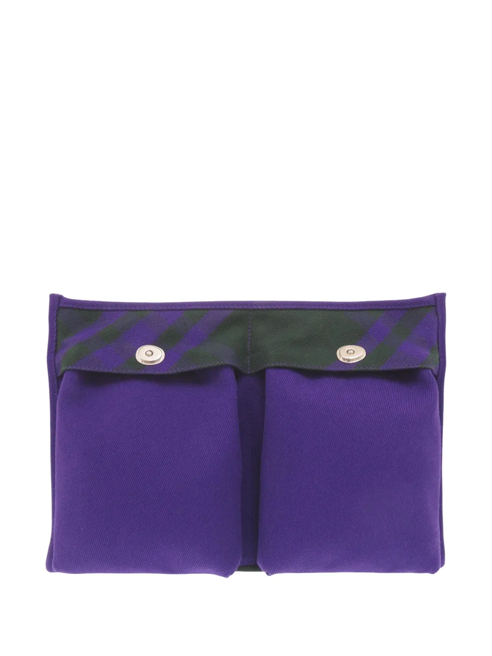 Burberry Pre-Owned Clutch in tela con motivo Supernova Check 2000-2017 - Viola