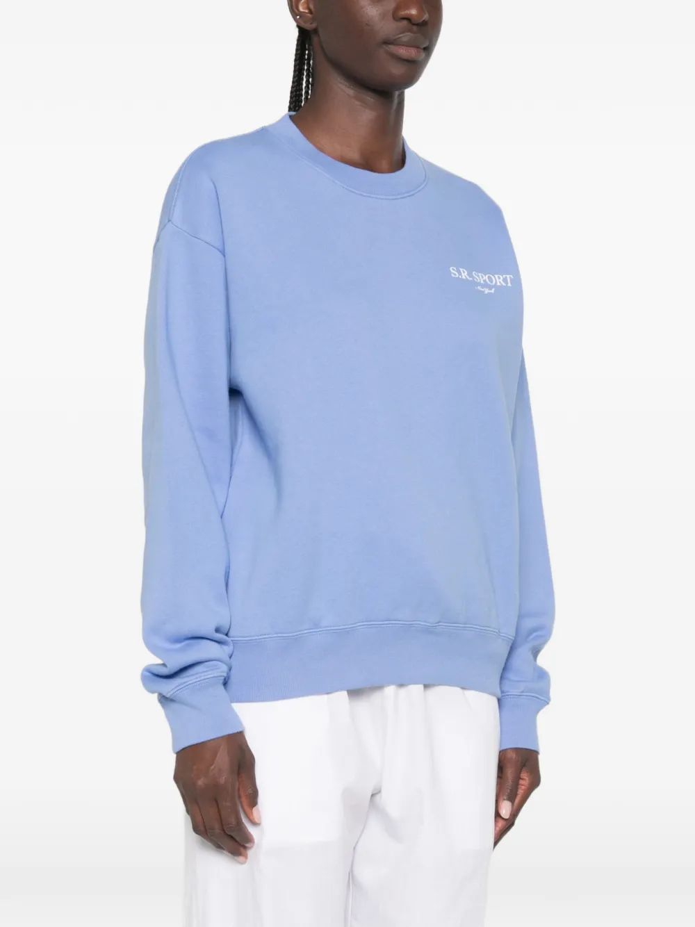 Sporty & Rich Sweater met logoprint Blauw