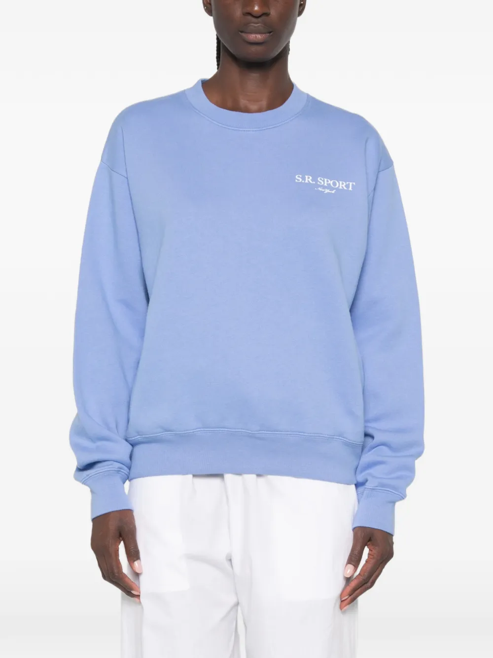 Sporty & Rich Sweater met logoprint Blauw