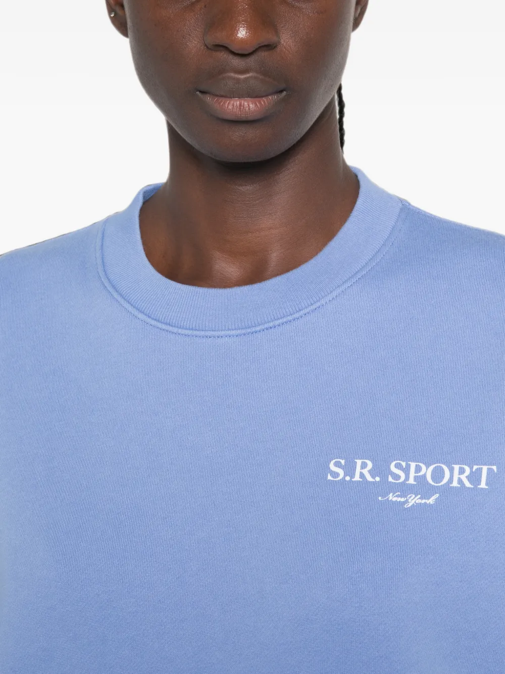 Sporty & Rich Sweater met logoprint Blauw