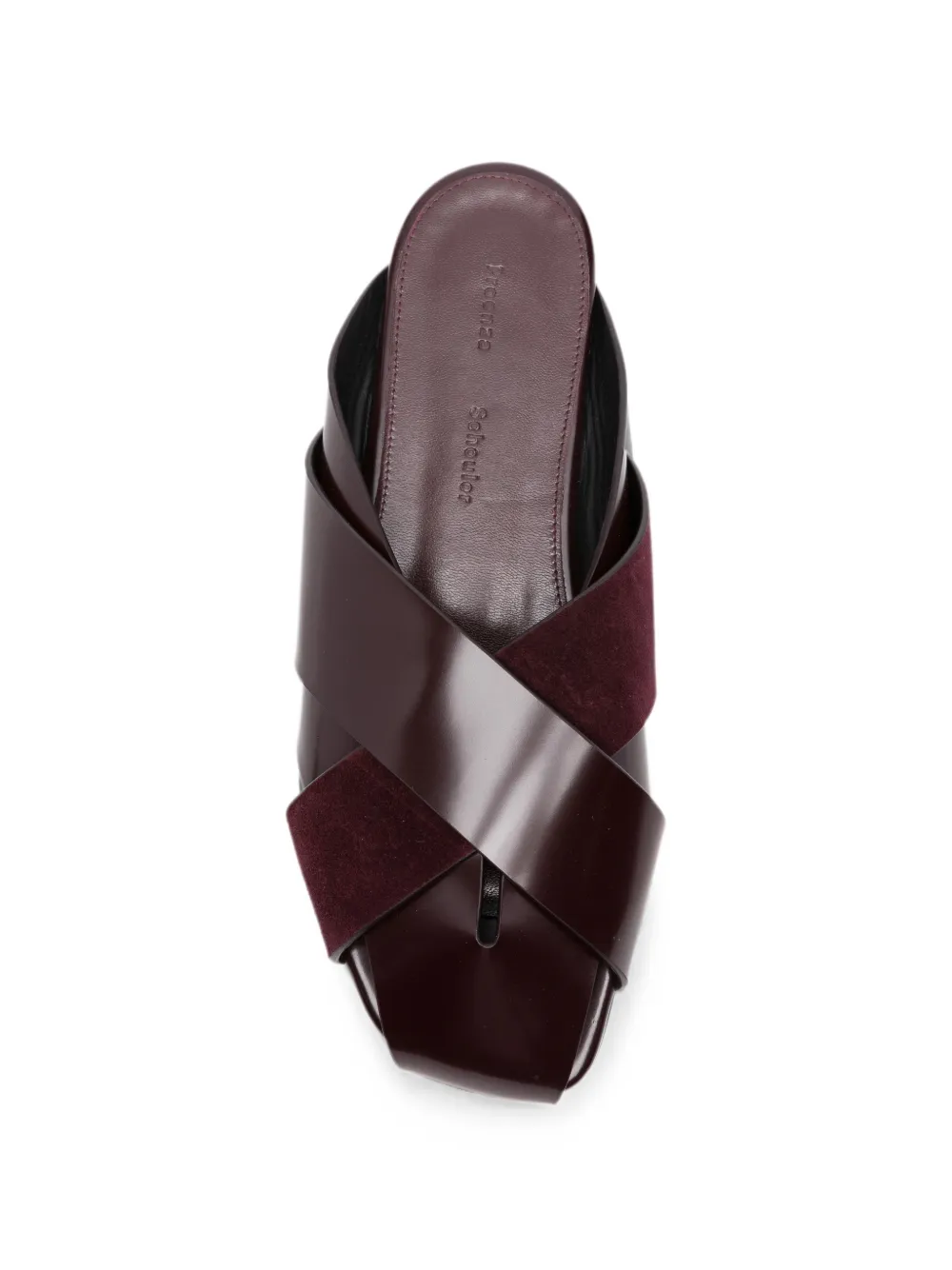 Proenza Schouler crossover-strap mules Rood
