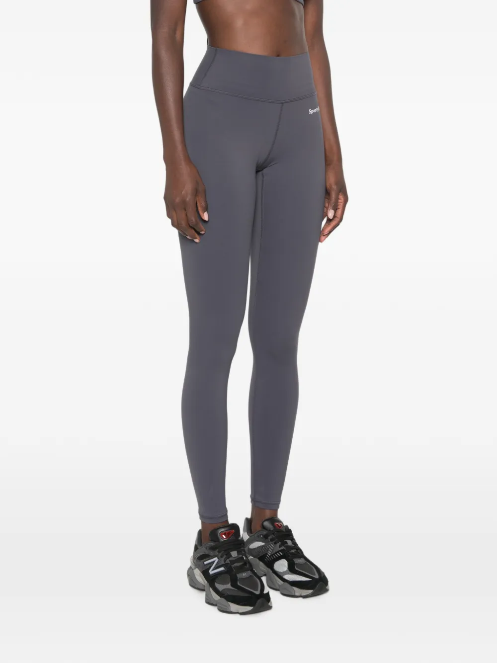 Sporty & Rich Legging met logoprint Grijs