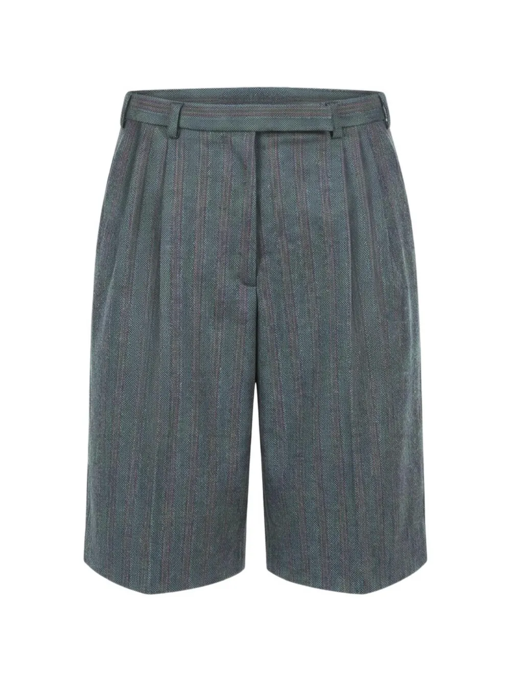 Jil Sander herringbone-pattern pleated shorts - Grey
