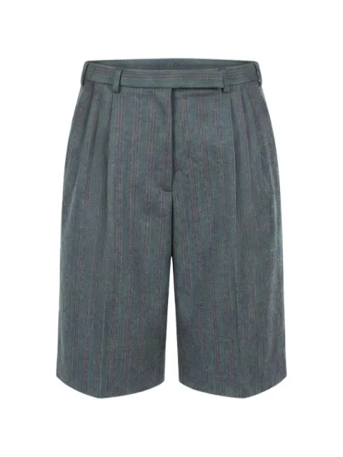 Jil Sander pantalones cortos con motivo de espiga y pliegues