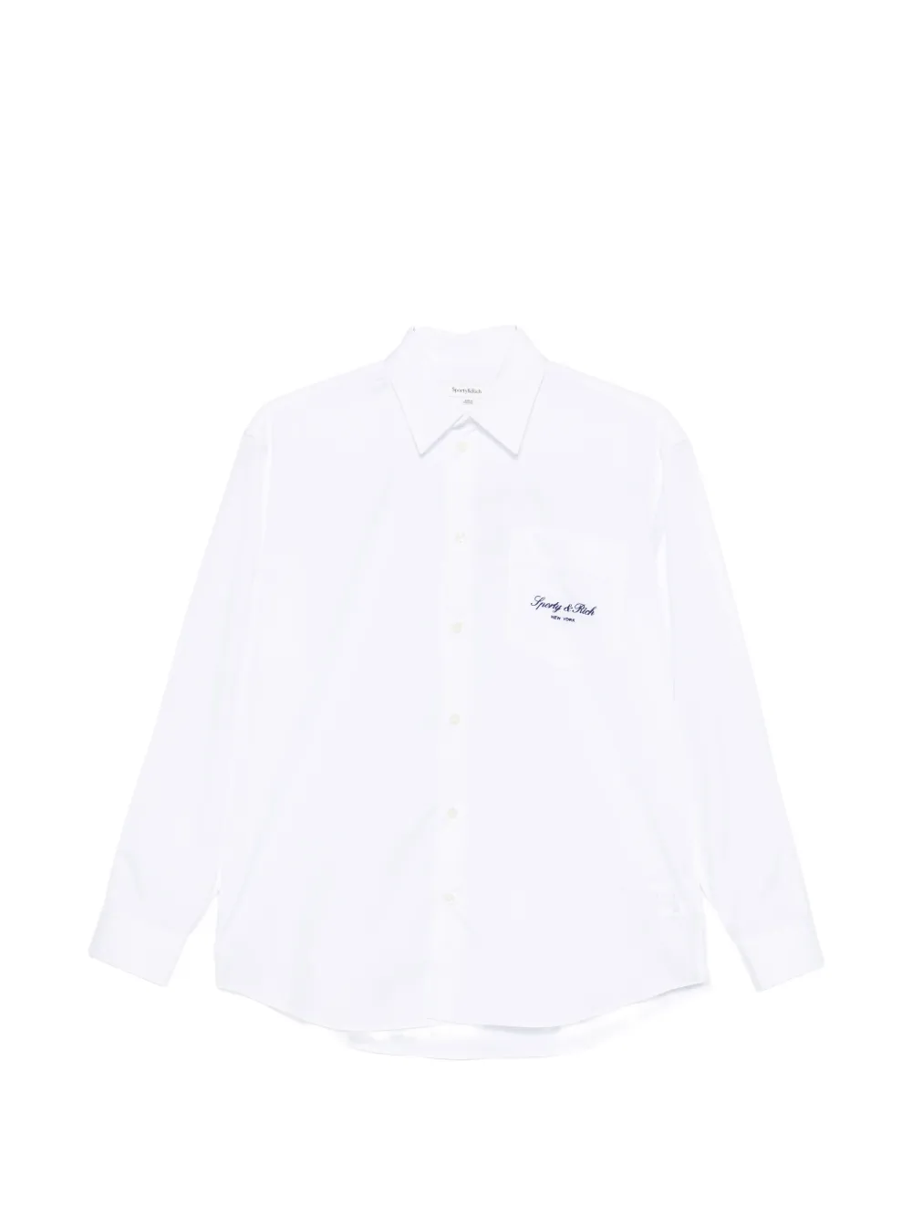 Sporty & Rich logo-embroidered shirt - Weiß