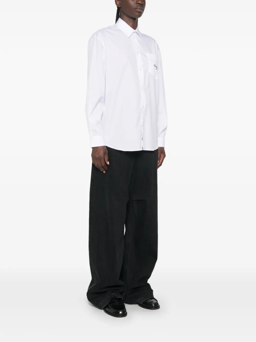 Sporty & Rich blouse met geborduurd logo Wit