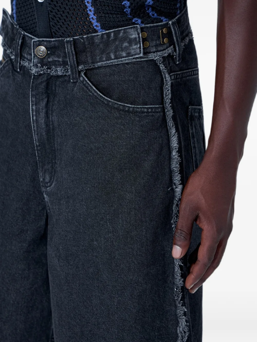 Vans Denim shorts met franje Beige