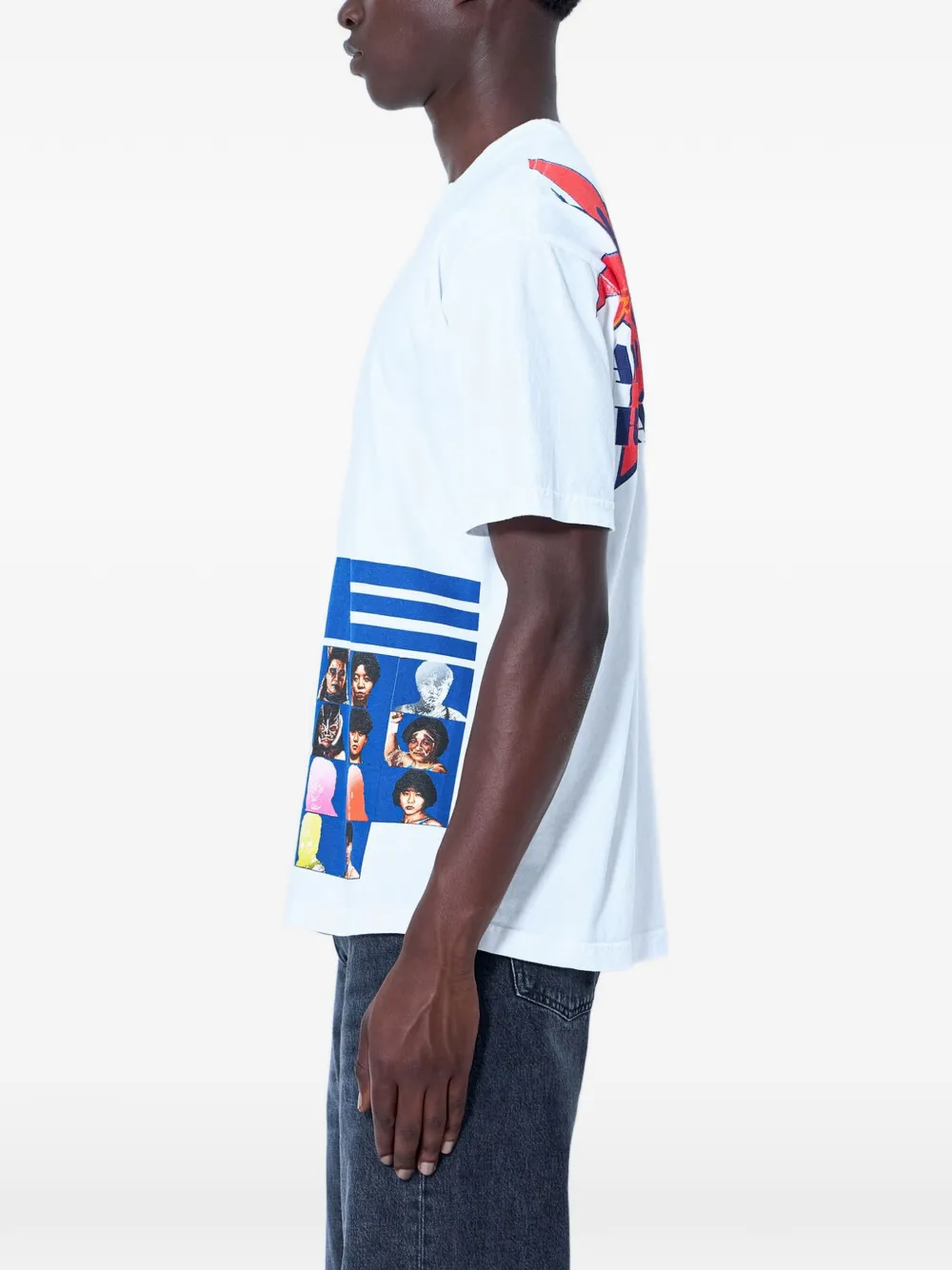 b.Eautiful T-shirt met logopatroon van katoenen jersey.Ronde halsKorte mouwenGrafische print aan de voorkant Wit