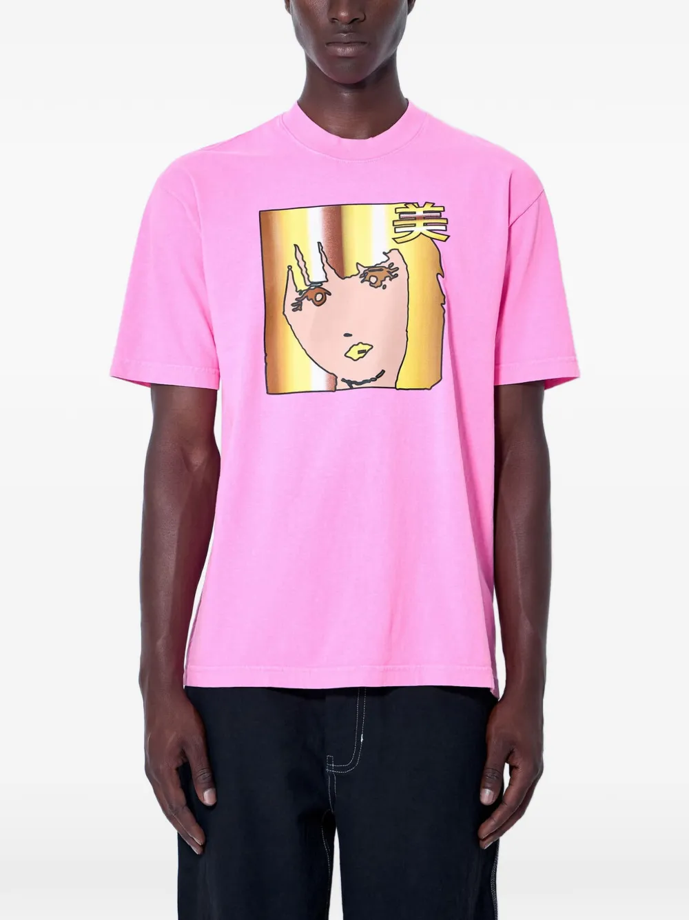 b.Eautiful x Sara Yukiko Girl graphic-print T-shirt - Rosa