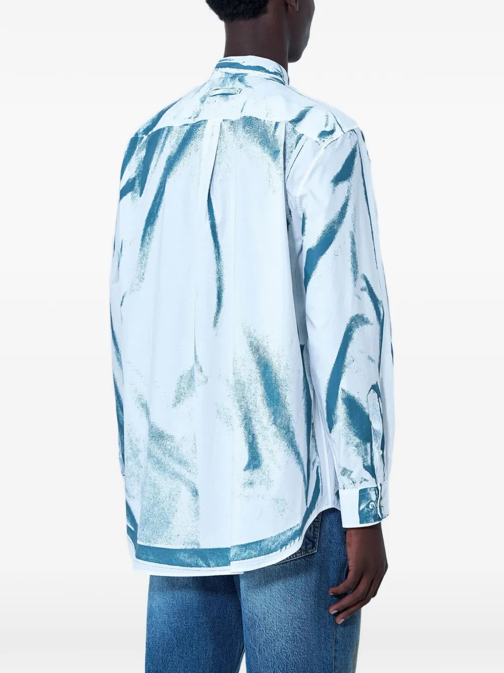 Jean Paul Gaultier Abstract-print Cotton Shirt in White, view 3