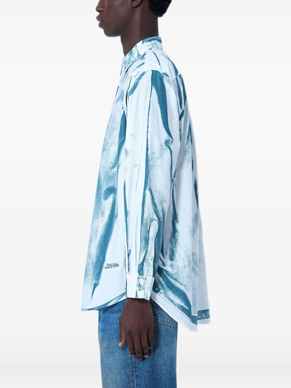 Jean Paul Gaultier Abstract-print Cotton Shirt in White, view 2