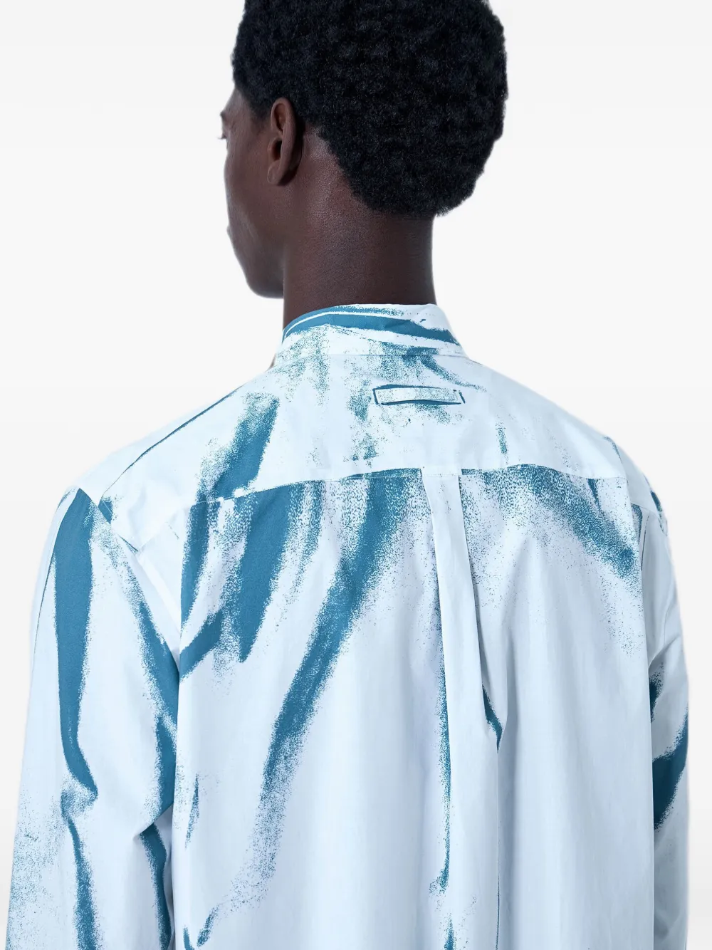 Jean Paul Gaultier Abstract-print Cotton Shirt in White, view 4