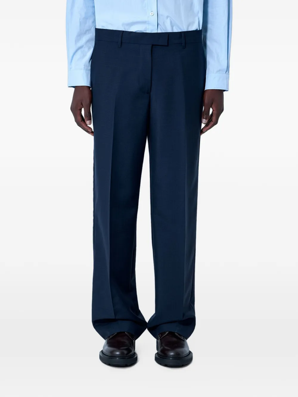 Miu Miu pressed-crease tailored trousers - Blau