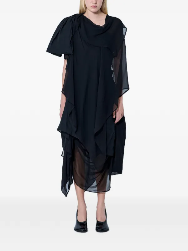 layered asymmetrical dress Yohji Yamamoto Asymmetric asymmetrical skirt
