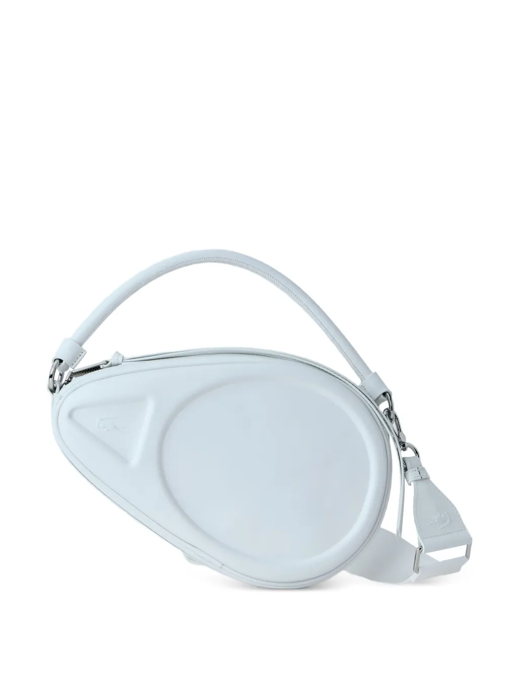 Lacoste oval structured messenger bag - Bianco