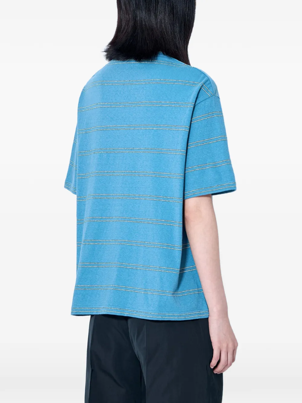 Jil Sander T-shirt met geborduurd logo Blauw