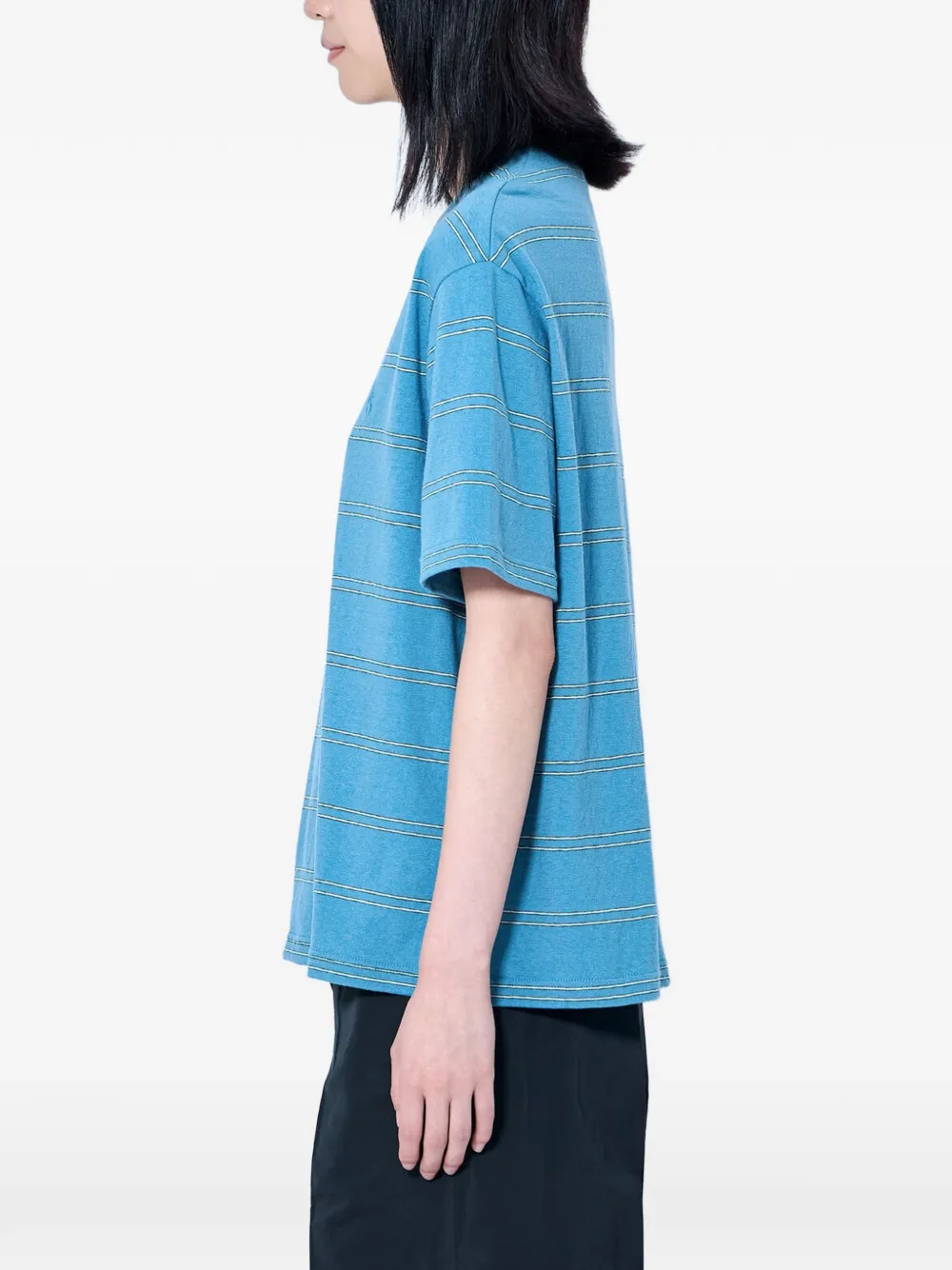Jil Sander T-shirt met geborduurd logo Blauw