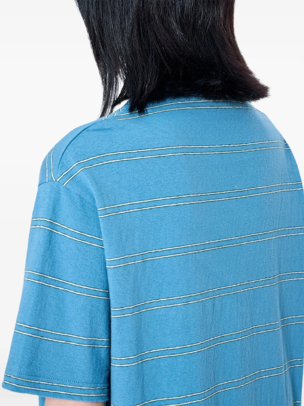 Jil Sander T-shirt met geborduurd logo Blauw