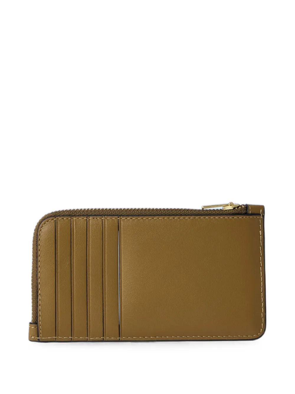 Coach Pasjeshouder van glas leer met rits Beige