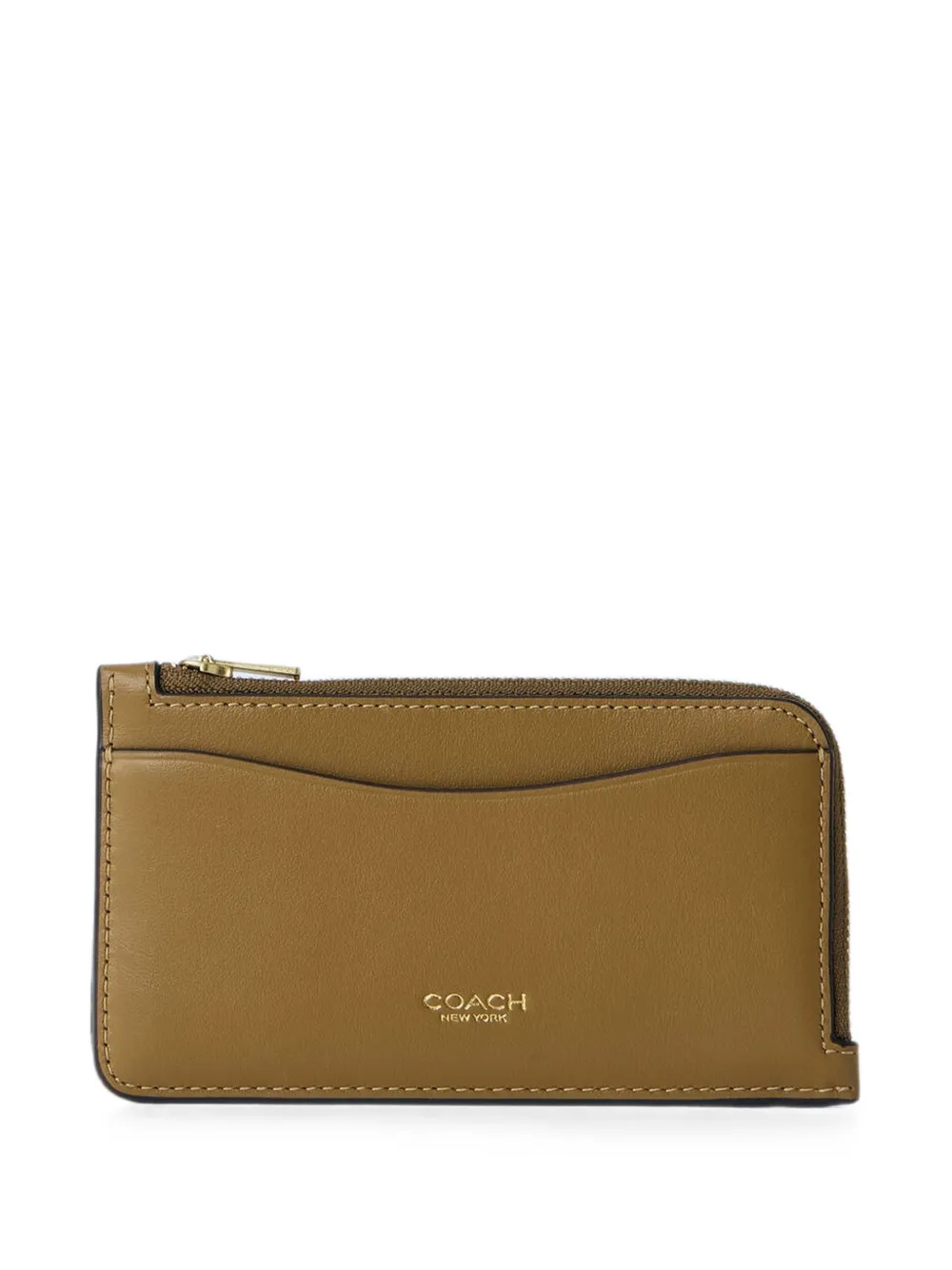 Coach Smooth Leather Zip-around Cardholder In Brown