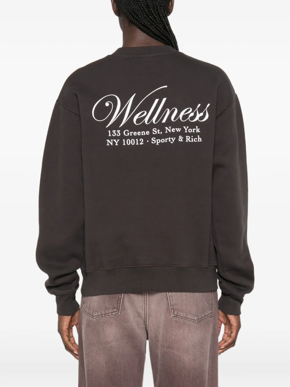 Sporty & Rich Sweater met logoprint Bruin