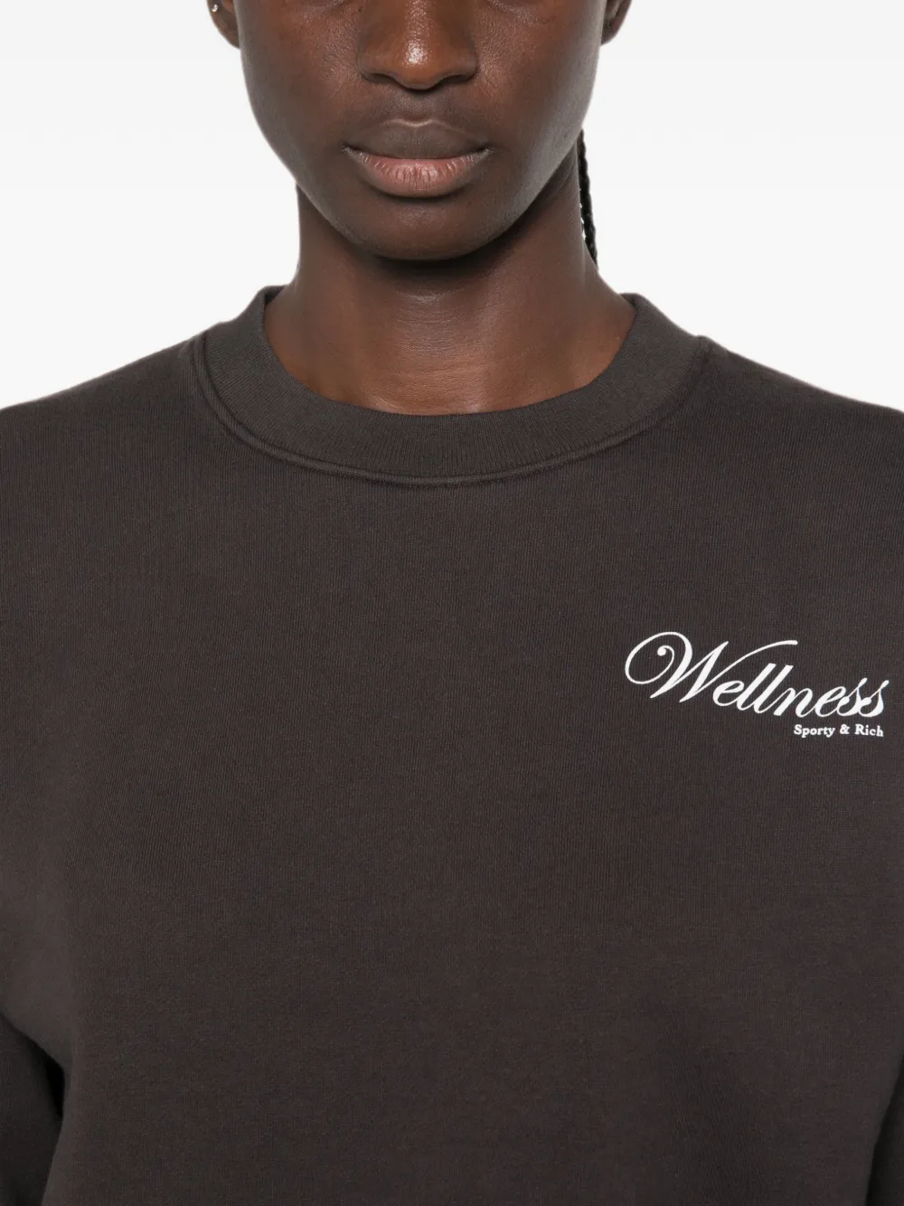 Sporty & Rich Sweater met logoprint Bruin