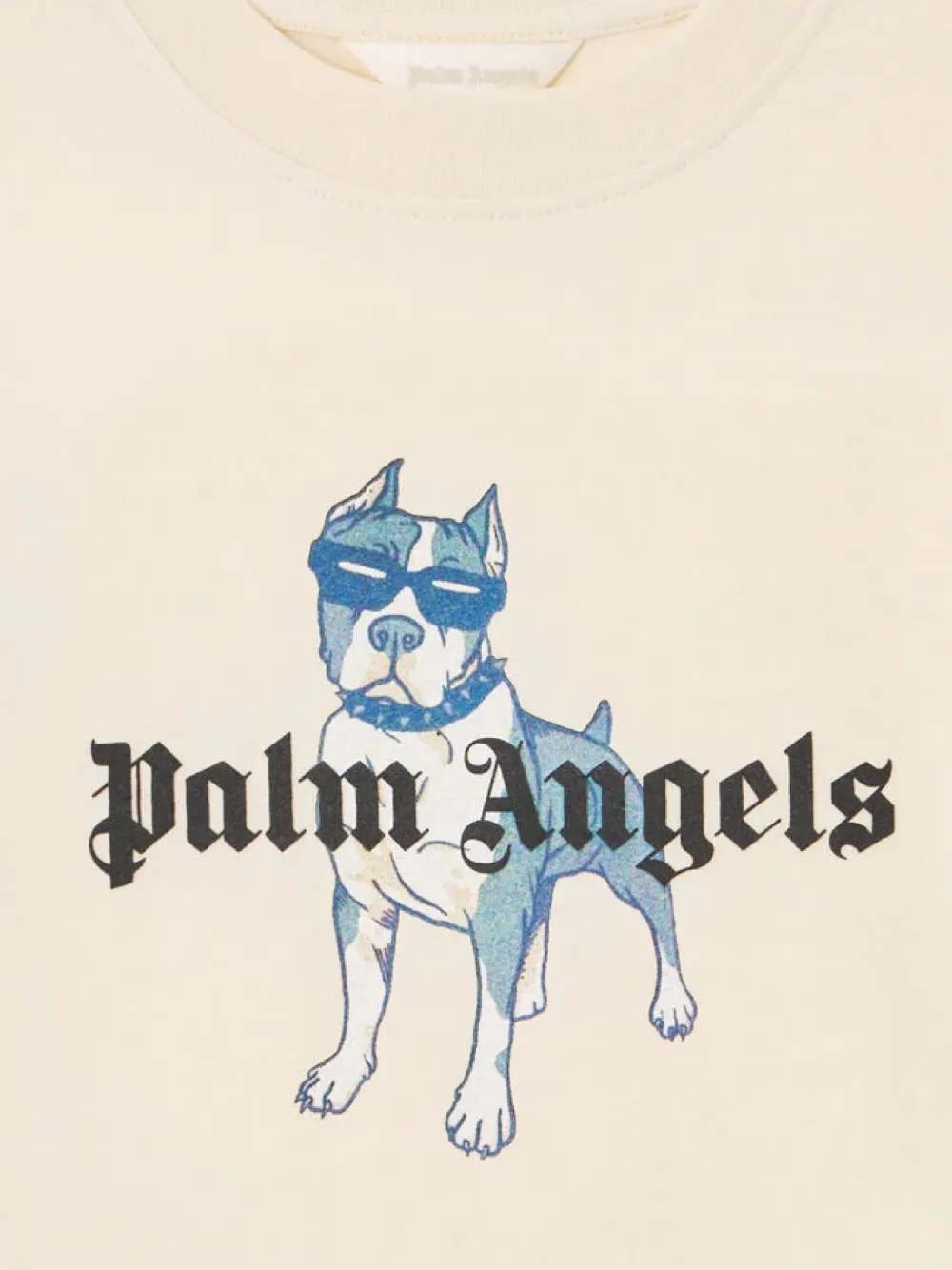 Palm Angels Kids T-shirt met grafische print Beige