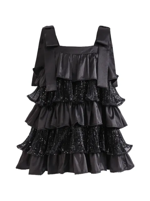 Tulleen Gerüschtes Bellamy Kleid mit Pailletten
