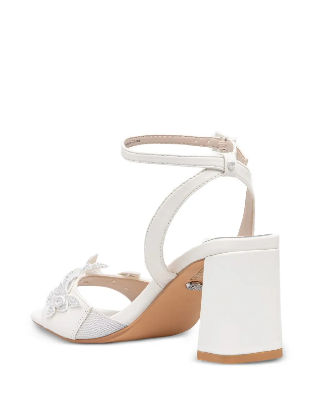 Buffalo Ashley Butterfly Glam sandalen met blokhak Wit