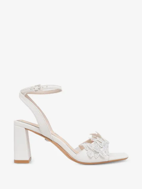 Buffalo Ashley Butterfly Glam block-heel sandals