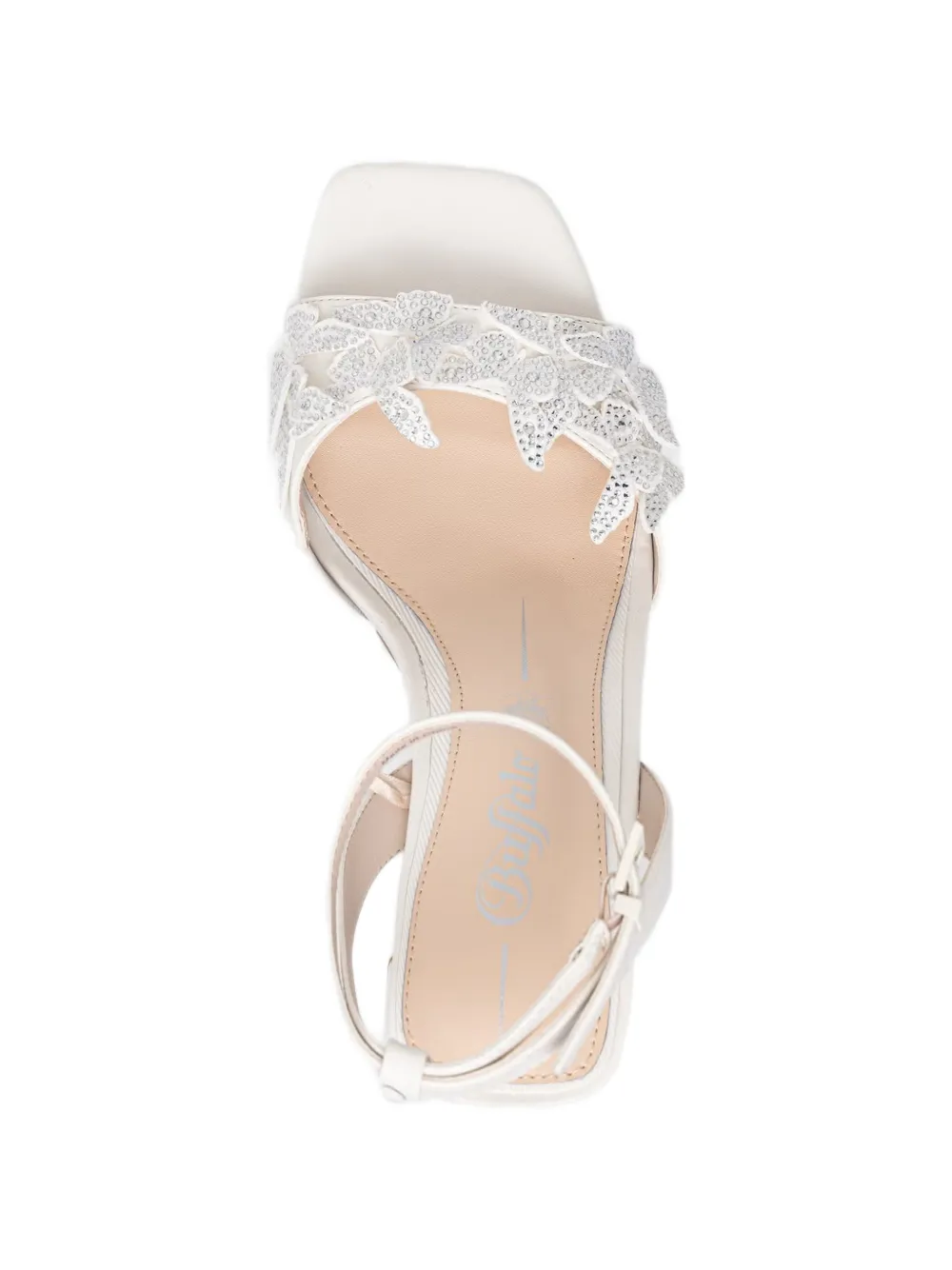 Buffalo Ashley Butterfly Glam sandalen met blokhak Wit