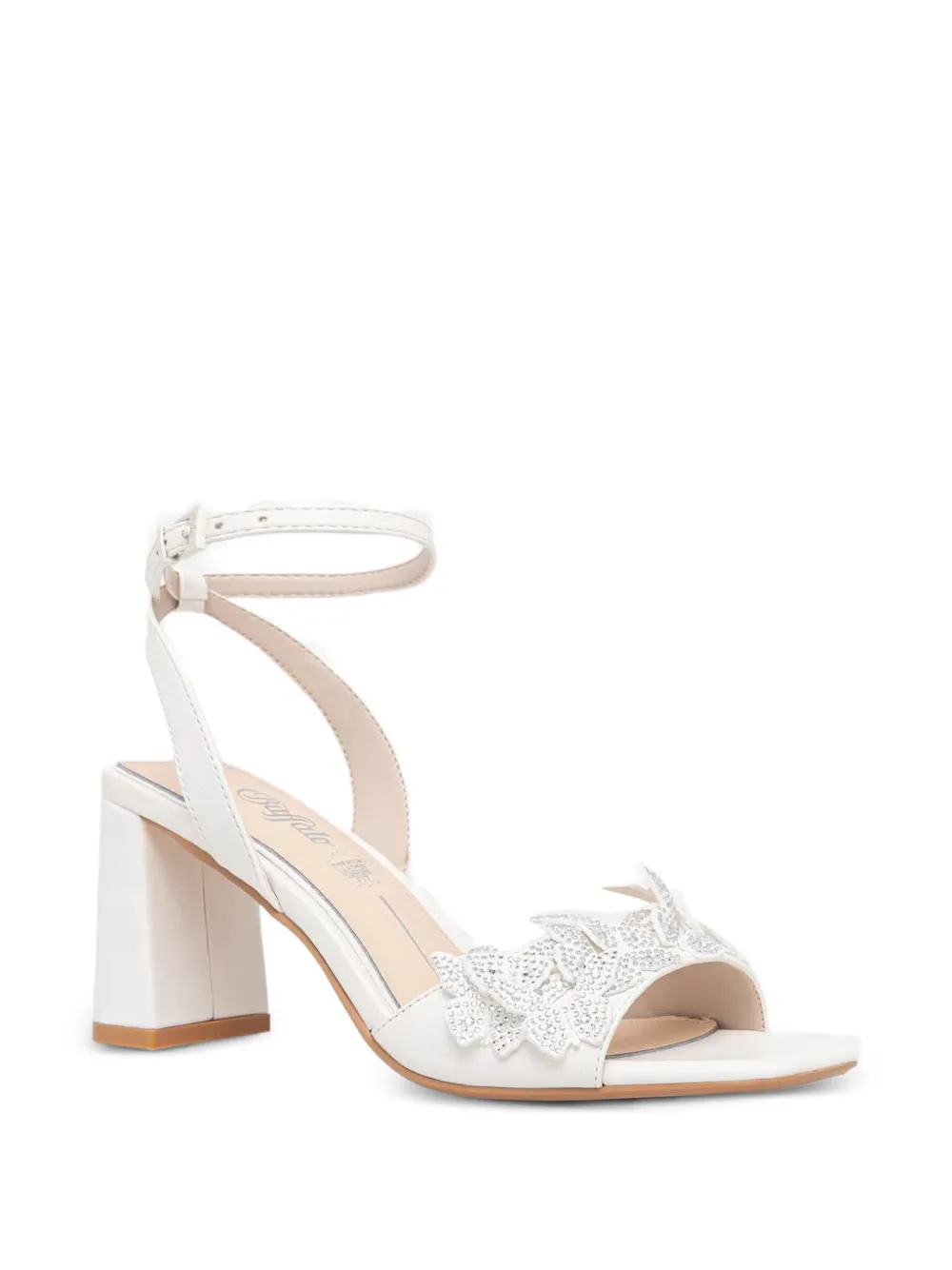 Buffalo Ashley Butterfly Glam sandalen met blokhak Wit