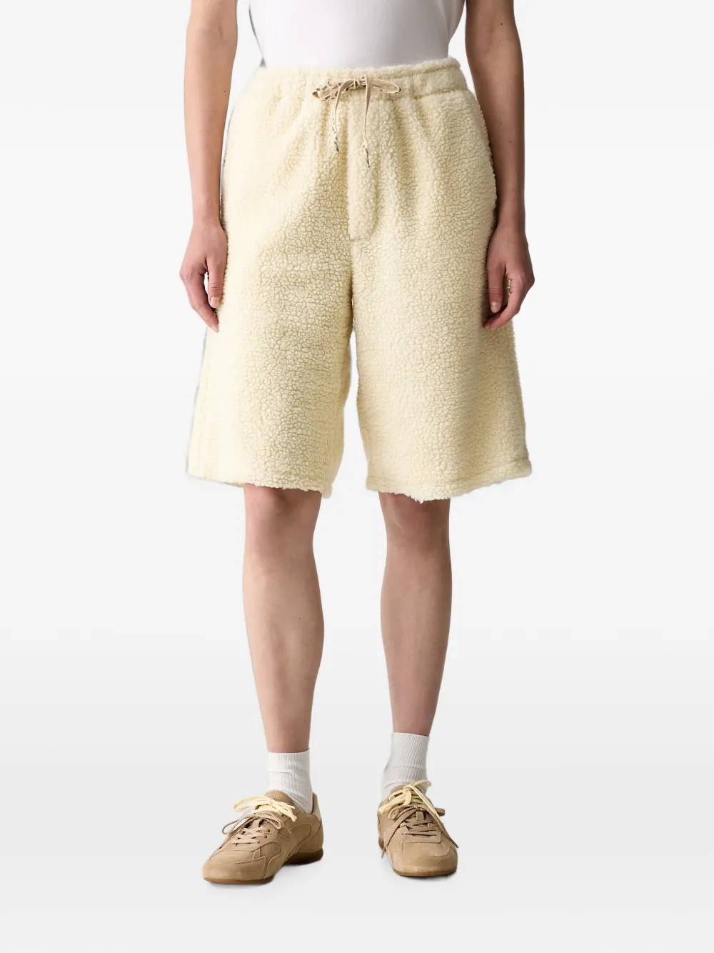 American Vintage Hoktown fleece drawstring shorts - Yellow