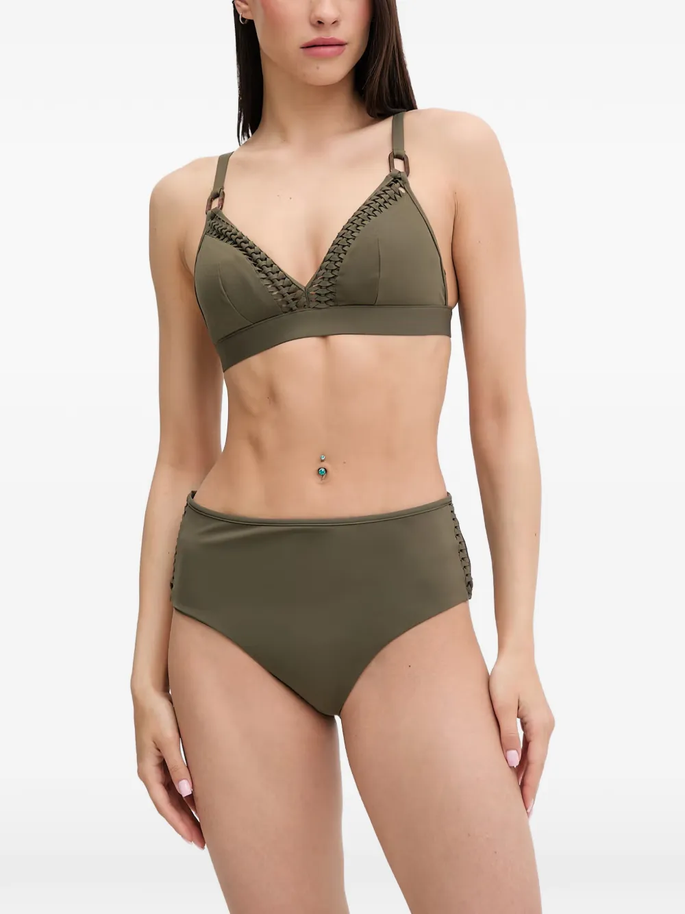 Chantelle Serenita Bikinioberteil mit Webbesatz - Grün
