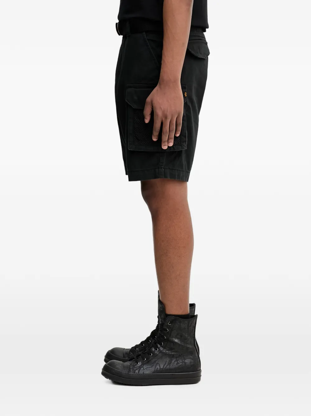 Alpha Industries Cargo shorts met ceintuur Zwart