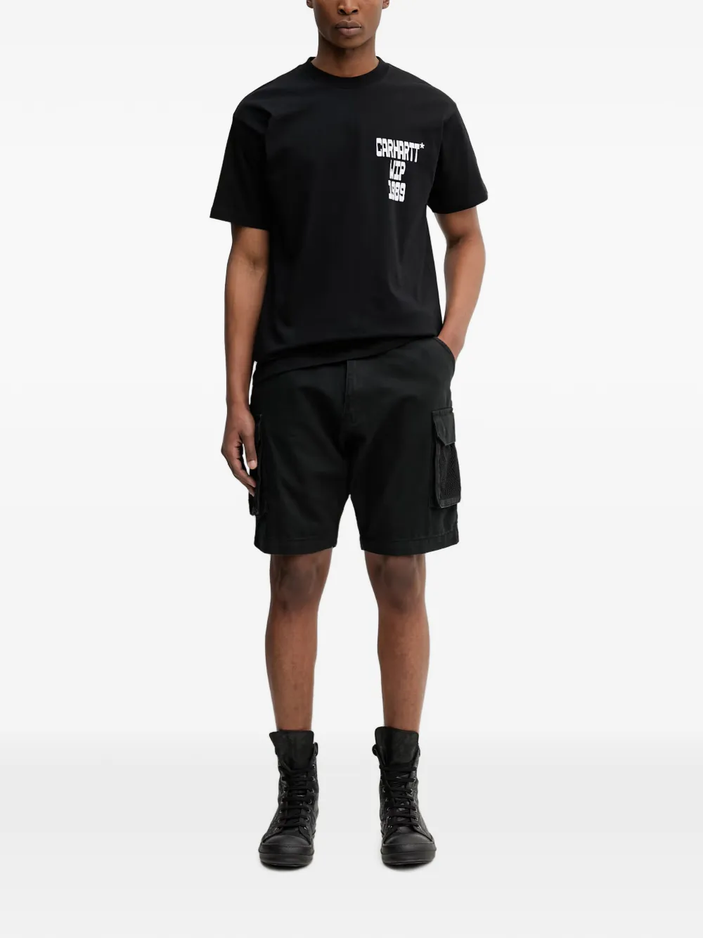 Alpha Industries Cargo shorts met ceintuur Zwart