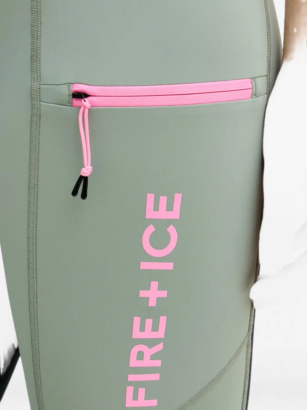 BOGNER FIRE+ICE Candra legging met logoprint en vlakken Groen