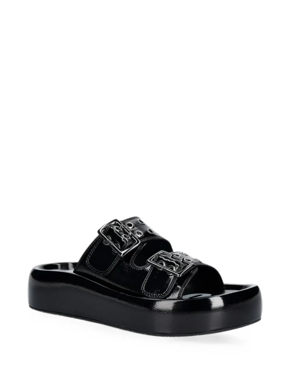 Buffalo Evelyn Ari RIV sandalen met gespsluiting Zwart