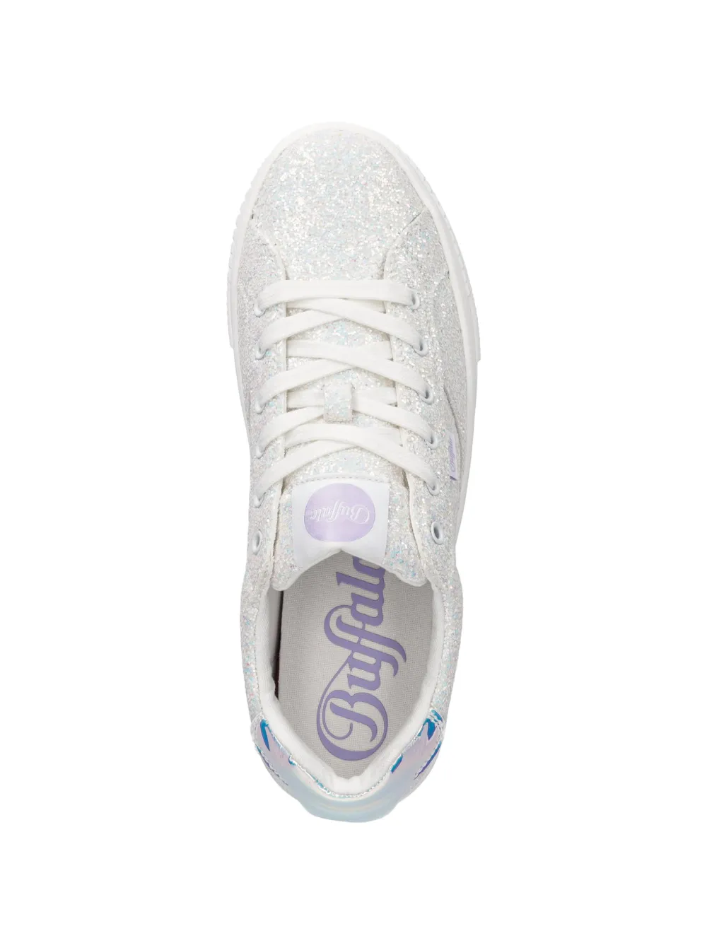 Buffalo Paired Glam sneakers met glitters Wit