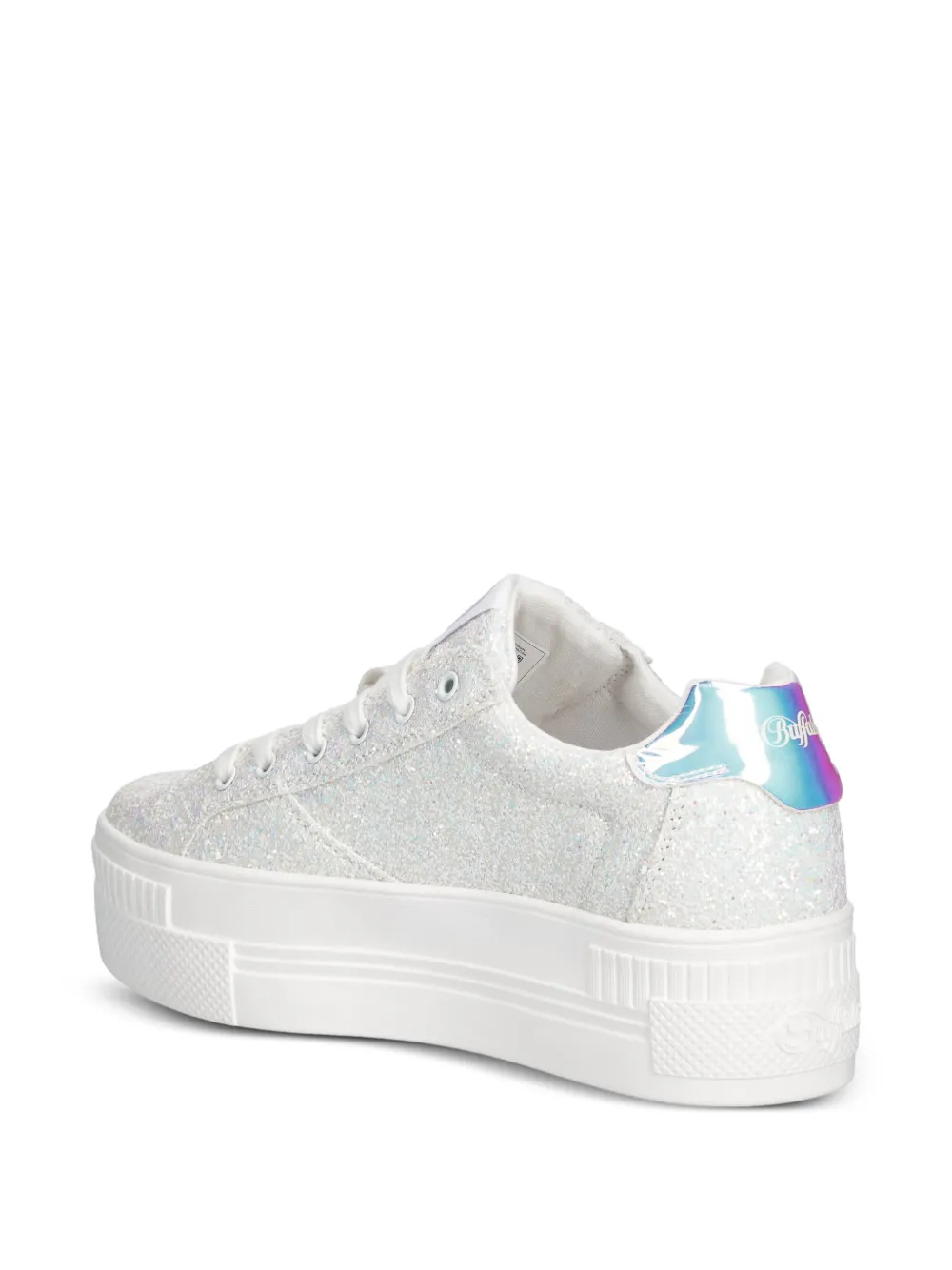 Buffalo Paired Glam sneakers met glitters Wit