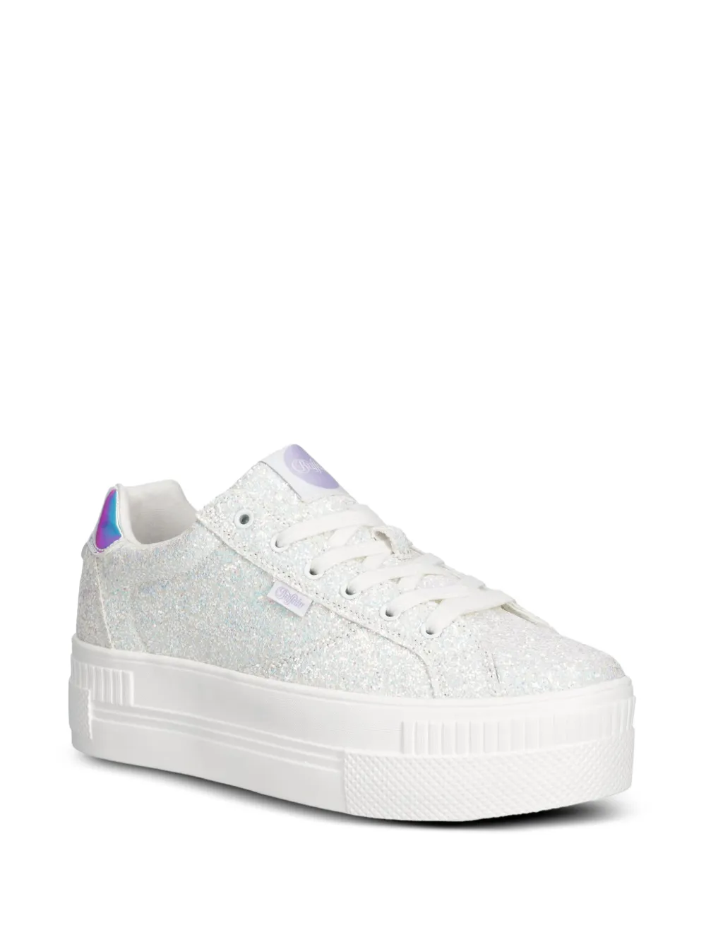 Buffalo Paired Glam sneakers met glitters Wit