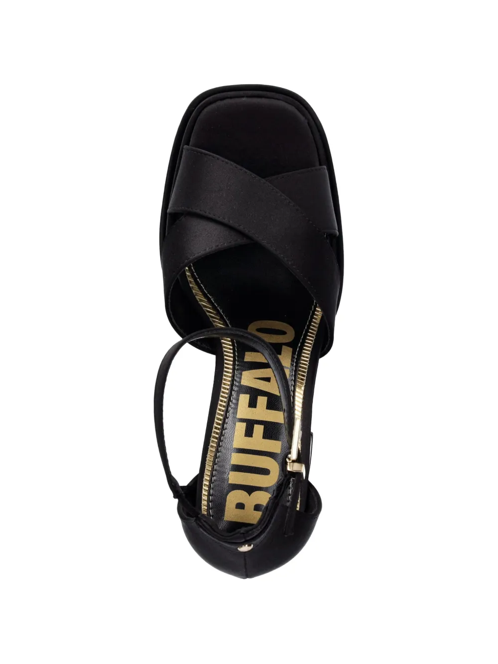 Buffalo May Cross sandalen met plateauzool Zwart