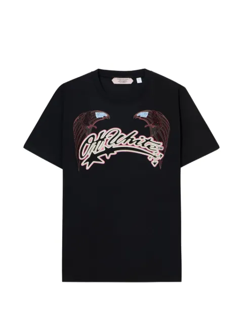Off-White Swarovski crystal-embellished graphic-print T-shirt