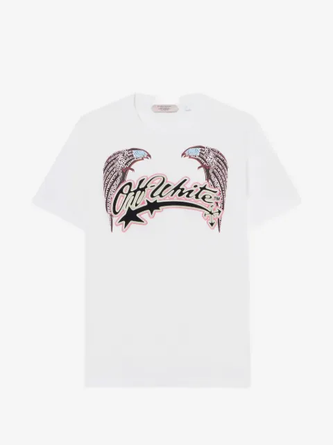Off-White Swarovski crystal-embellished graphic-print T-shirt