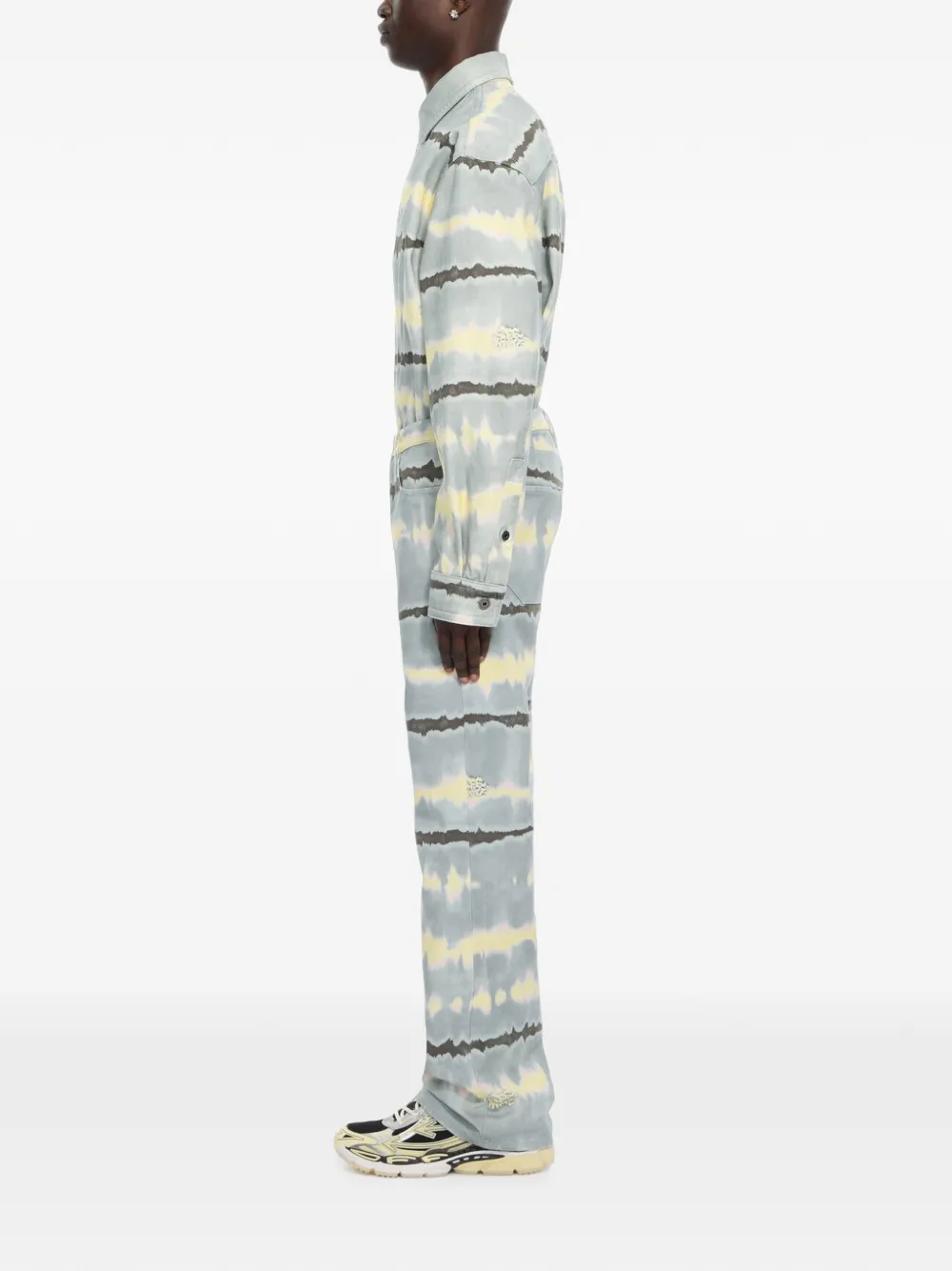 Off-White Jeans met tie-dye print Blauw